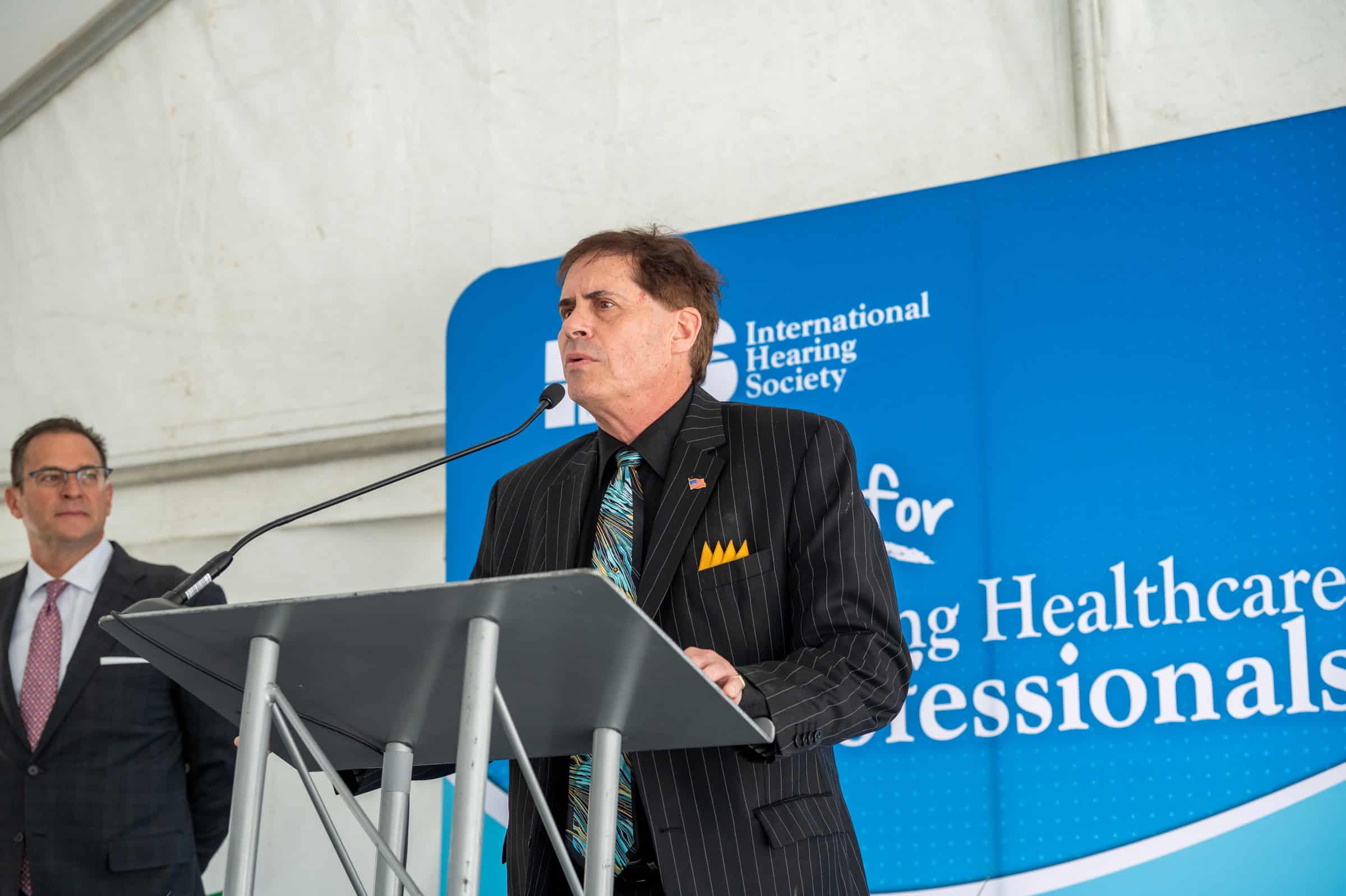 Doug Lewis speaking at IHS World Headquarters ribbon cutting