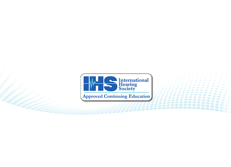 IHS Approved Continuing Education logo with wave of dots behind it.