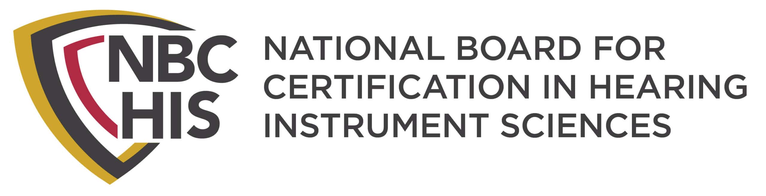 NBC-HIS 3C Black with Text National Board for Certification in Hearing Intrument Sciences (NBC-HIS) logo