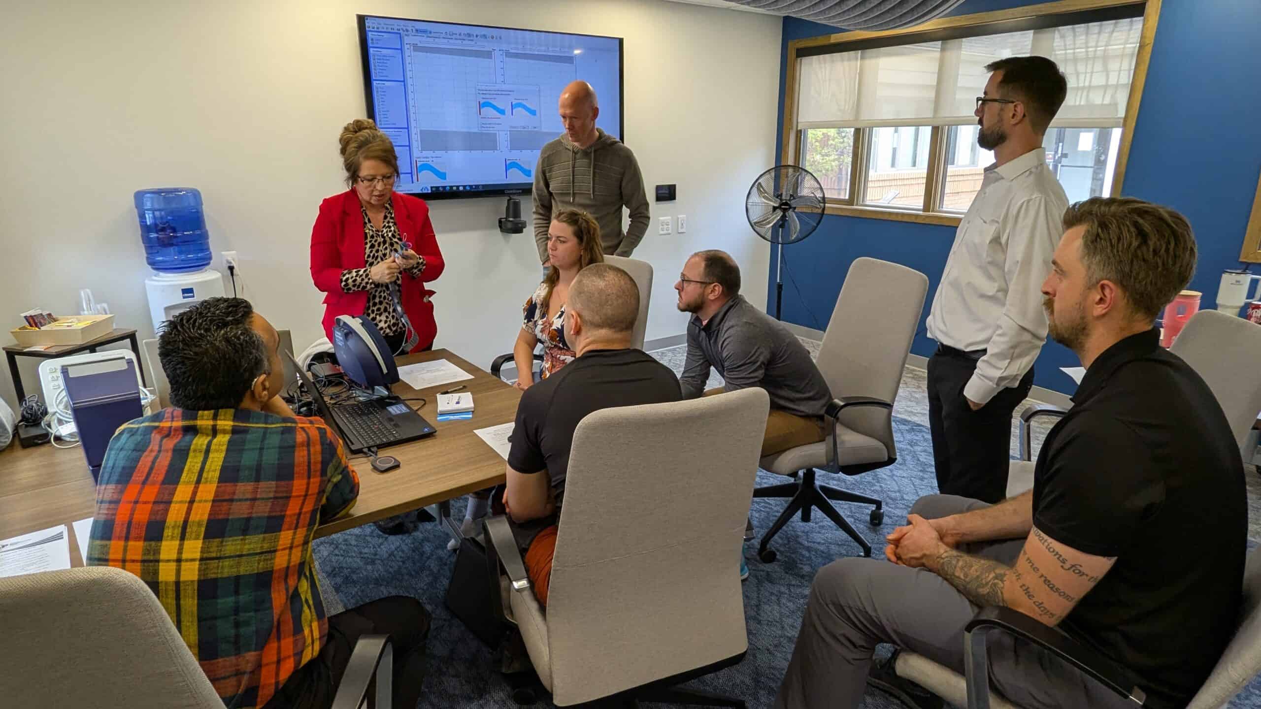 AHAP participants at the hands-on workshop