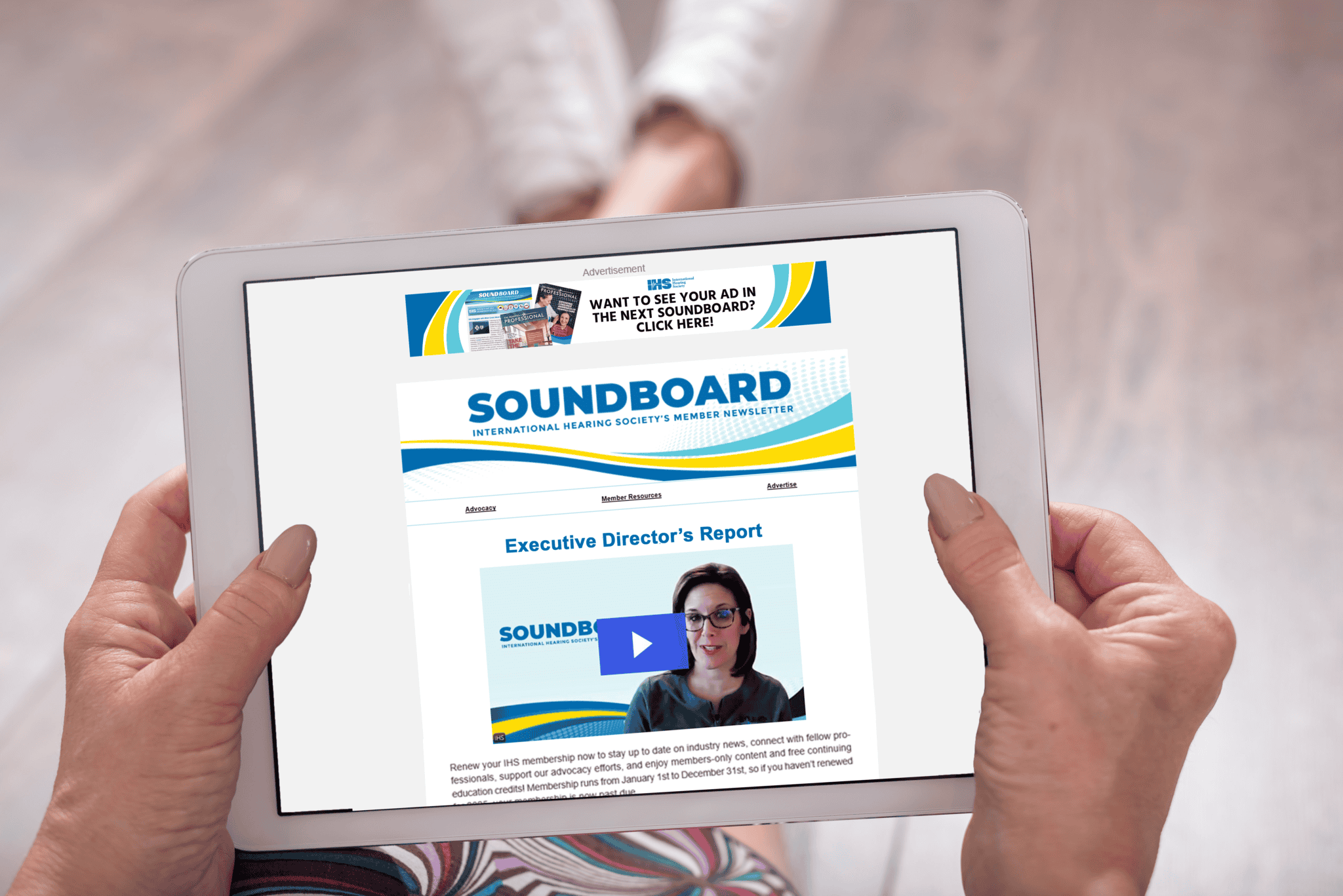 Soundboards Riverside SoundBoard e-Newsletter - International Hearing Society (IHS)