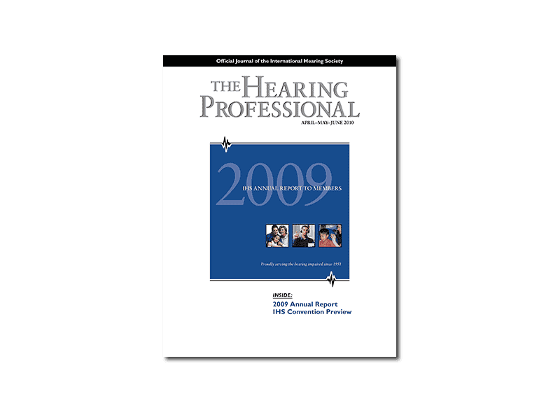 The Hearing Professional cover featuring the 2009 Annual Report.