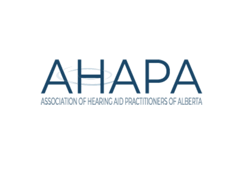 IHS Alberta Chapter logo featuring the Association of Hearing Aid Practioners of Alberta emblem.