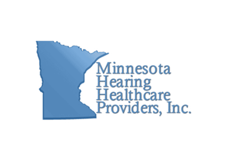 Minnesota Hearing Healthcare Providers logo with Minnesota map.