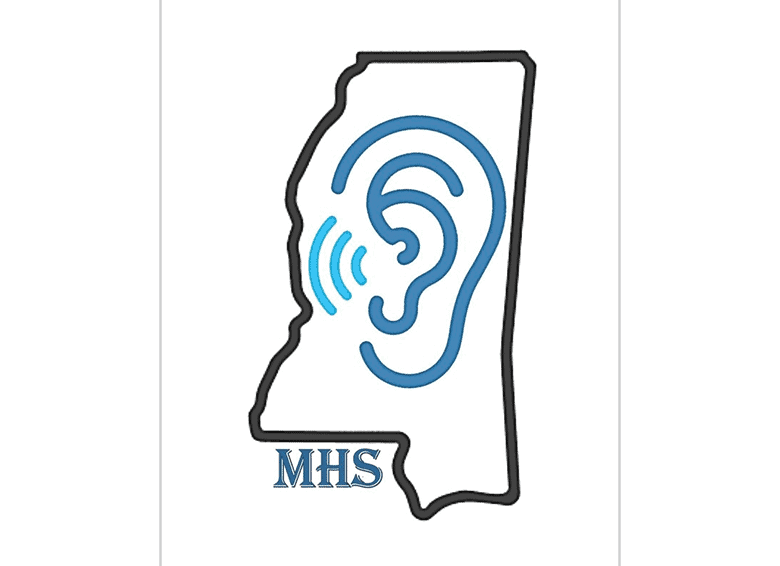 Mississippi IHS chapter logo with ear and brain illustration for hearing health.