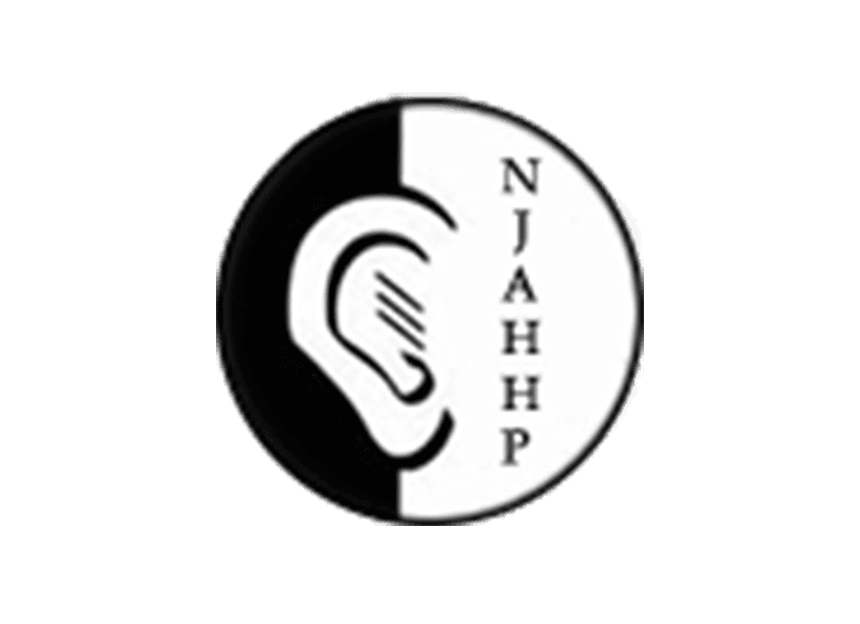 IHS New Jersey Chapter logo featuring an ear and the text NJAHHP.