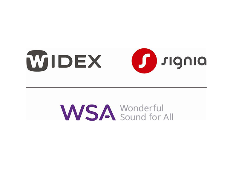 Widex, Signia, and WSA logos with tagline "Wonderful Sound for All