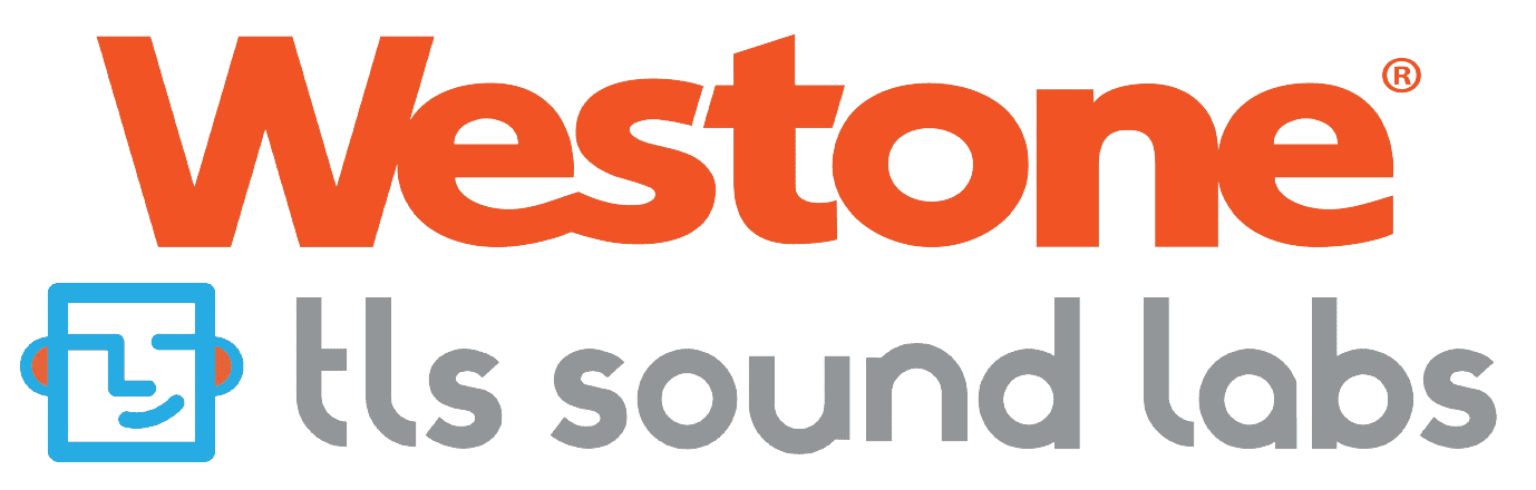 Stacked-Westone-TLS Westone and TLS Sound Labs logos, featuring "The In-Ear Experts" and "Designed by Hearing Professionals