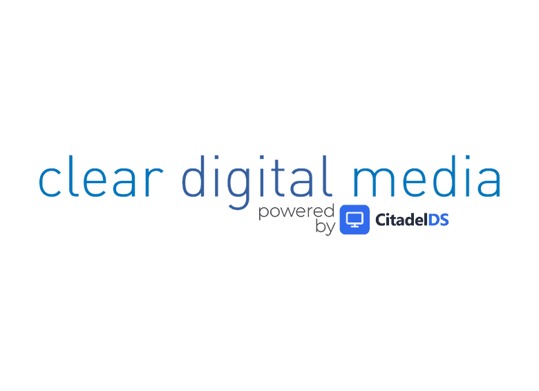 Clear Digital Media logo, powered by CitadelDS