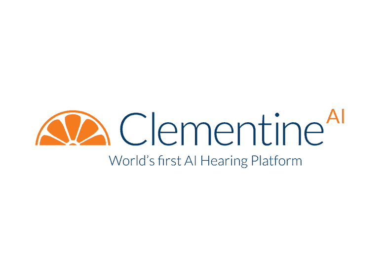 Clementine AI logo, the world's first AI hearing platform