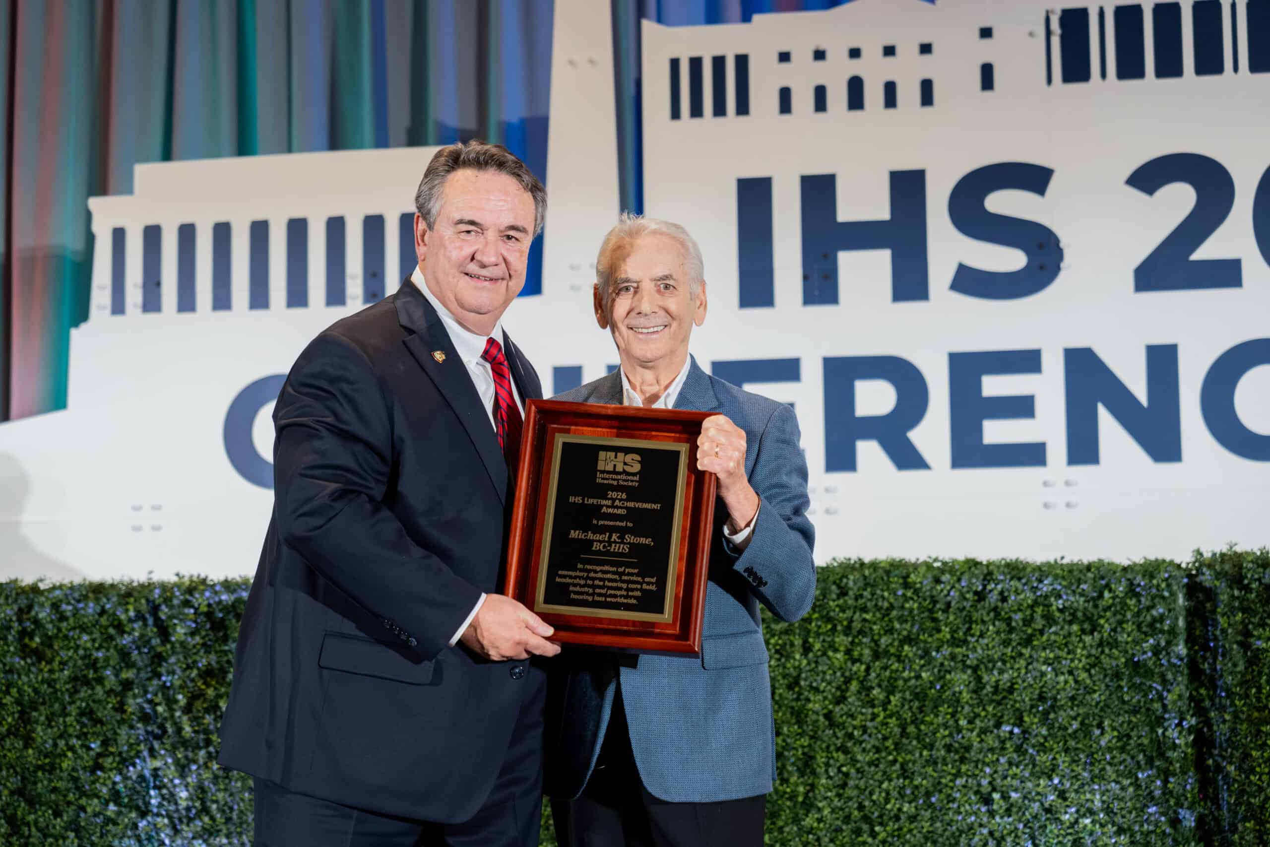 Alan Lowell, ACA, BC-HIS accepting the Lifetime Achievement Award
